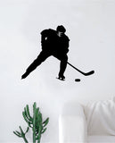 Hockey Player V7 Wall Decal Sticker Vinyl Art Bedroom Room Home Decor Quote Kids Teen Baby Boy Girl Nursery School Fitness Inspirational Ice Skate NHL