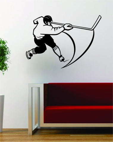 Hockey Player Version 5 Sports Design Decal Sticker Wall Vinyl Art Decor Home