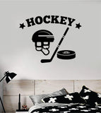 Hockey V2 Wall Decal Sticker Vinyl Art Bedroom Room Home Decor Quote Kids Teen Baby Boy Girl Nursery Ice Skate Puck Stick NHL Winter