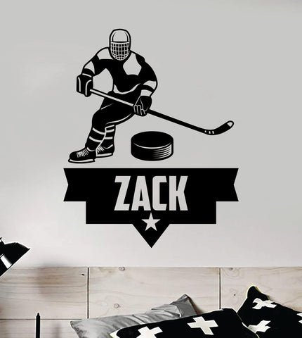 Personalized Hockey Decal, Hockey Sticks With Name, Personalized