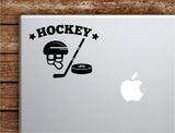 Hockey V2 Laptop Wall Decal Sticker Vinyl Art Quote Macbook Decor Car Window Truck Kids Baby Teen Inspirational Girls Boys Sports Winter Ice Skate