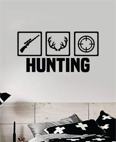 Hunting Wall Decal Home Decor Sticker Vinyl Art Room Bedroom Animals Kids Boy Girl Teen Deer Meat