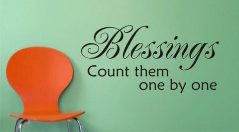 Blessings Count Them Quote Decal Sticker Wall Vinyl Decor Art - boop decals - vinyl decal - vinyl sticker - decals - stickers - wall decal - vinyl stickers - vinyl decals