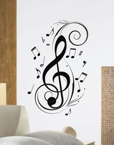 Music Notes Design Decal Sticker Wall Vinyl