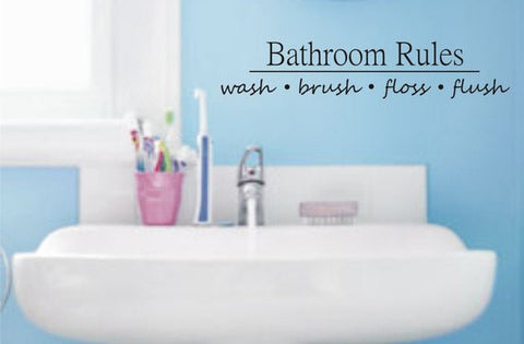 Bathroom Rules Quote Decal Sticker Wall Vinyl Decor Art - boop decals - vinyl decal - vinyl sticker - decals - stickers - wall decal - vinyl stickers - vinyl decals