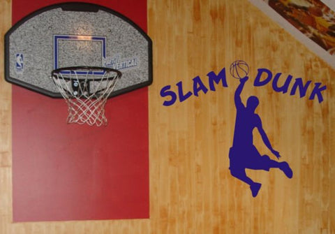 Slam Dunk Basketball Design Sports Decal Sticker Wall Vinyl - boop decals - vinyl decal - vinyl sticker - decals - stickers - wall decal - vinyl stickers - vinyl decals