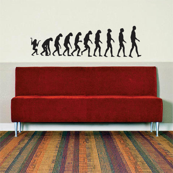 The Evolution of Humans Design Decal Sticker Wall Vinyl Art Home Room ...