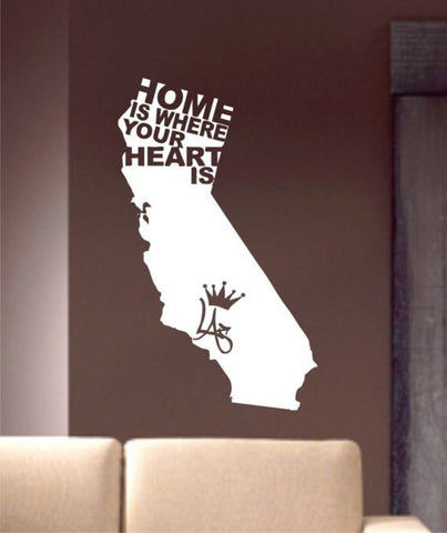 Home Is Where Your Heart Is California LA Los Angeles Design Decal Sticker Wall Vinyl Decor Art - boop decals - vinyl decal - vinyl sticker - decals - stickers - wall decal - vinyl stickers - vinyl decals