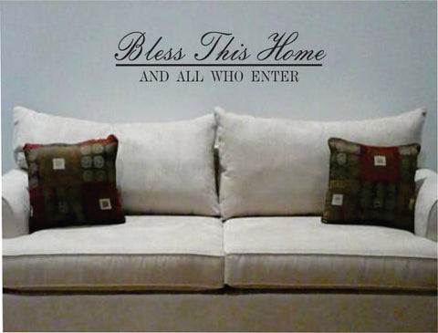 Bless This Home Quote Decal Sticker Wall Vinyl Decor Art - boop decals - vinyl decal - vinyl sticker - decals - stickers - wall decal - vinyl stickers - vinyl decals