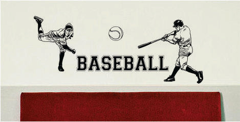 Baseball Batter and Pitcher Quote Sports Decal Sticker Wall Vinyl - boop decals - vinyl decal - vinyl sticker - decals - stickers - wall decal - vinyl stickers - vinyl decals