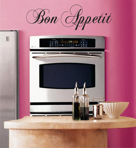 Bon Appetit Kitchen Quote Decal Sticker Wall Vinyl Decor Art - boop decals - vinyl decal - vinyl sticker - decals - stickers - wall decal - vinyl stickers - vinyl decals