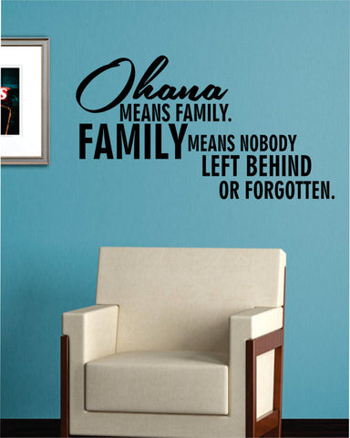 Ohana Means Family Quote Decal Sticker Wall Vinyl Decor Art - boop decals - vinyl decal - vinyl sticker - decals - stickers - wall decal - vinyl stickers - vinyl decals