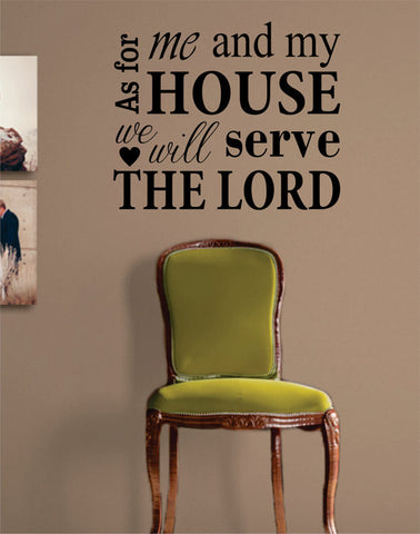 We Will Serve the Lord Quote Religious Decal Sticker Wall Vinyl Art Home Room Decor - boop decals - vinyl decal - vinyl sticker - decals - stickers - wall decal - vinyl stickers - vinyl decals