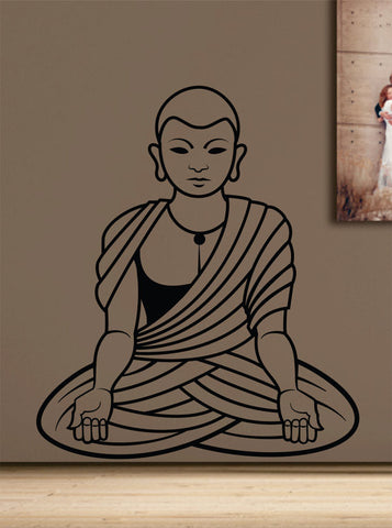 Buddist Monk Buddha Design Decal Sticker Wall Vinyl Decor Art - boop decals - vinyl decal - vinyl sticker - decals - stickers - wall decal - vinyl stickers - vinyl decals
