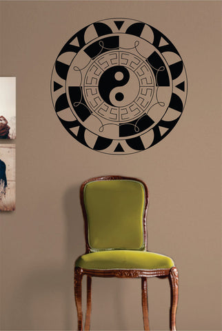 Mandala Yin Yang Version 2 Decal Sticker Wall Vinyl Art Design