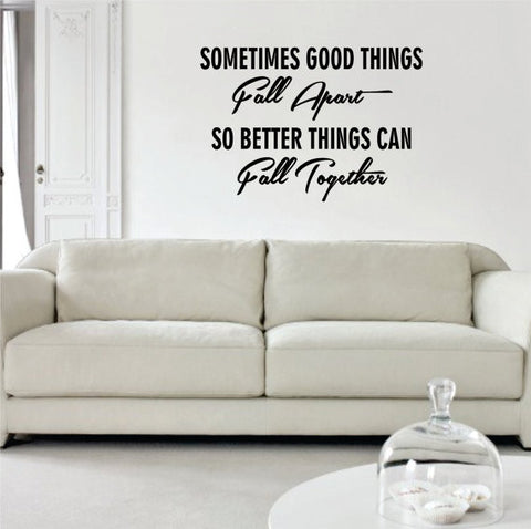 Marilyn Monroe So Better Things Can Fall Together Quote Decal Sticker Wall Vinyl Decor Art