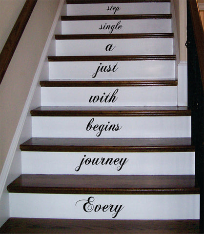 Every Journey Stairs Decor Decal Sticker Wall Vinyl Art - boop decals - vinyl decal - vinyl sticker - decals - stickers - wall decal - vinyl stickers - vinyl decals