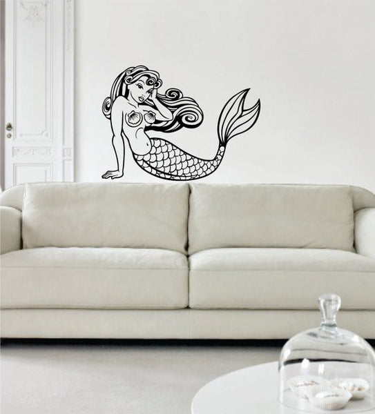 Mermaid Version 3 Ocean Beach Design Decal Sticker Wall Vinyl Decor Ar ...