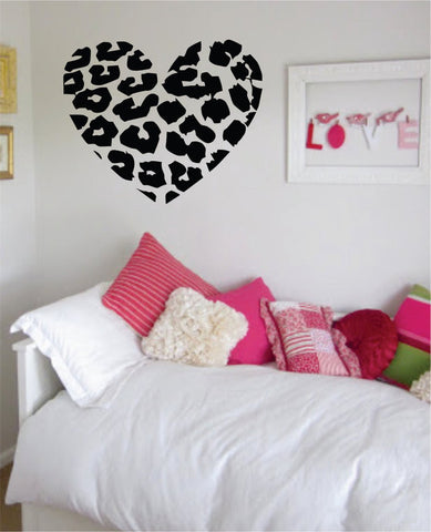 Leopard Print Heart Animal Design Decal Sticker Wall Vinyl Decor Art - boop decals - vinyl decal - vinyl sticker - decals - stickers - wall decal - vinyl stickers - vinyl decals