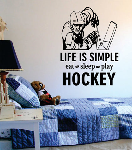 Eat Sleep Play Hockey Version 2 Design Sports Decal Sticker Wall Vinyl - boop decals - vinyl decal - vinyl sticker - decals - stickers - wall decal - vinyl stickers - vinyl decals