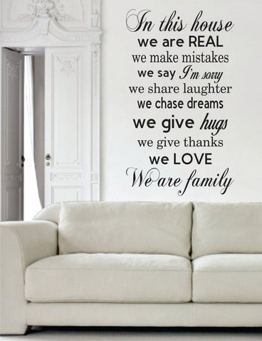 In This House Version 2 Big Quote Decal Sticker Wall Vinyl Decor Art - boop decals - vinyl decal - vinyl sticker - decals - stickers - wall decal - vinyl stickers - vinyl decals