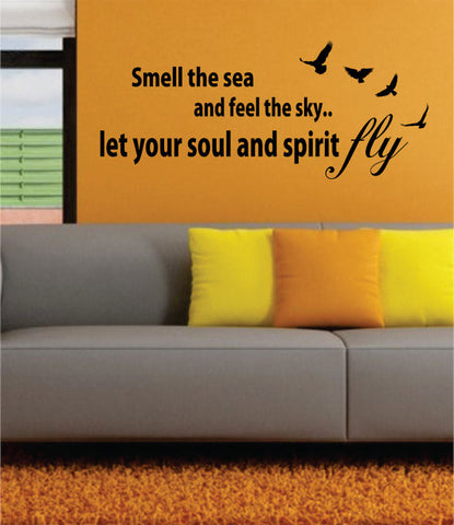 Let Your Soul And Spirit Fly Quote Decal Sticker Wall Vinyl Decor Art - boop decals - vinyl decal - vinyl sticker - decals - stickers - wall decal - vinyl stickers - vinyl decals