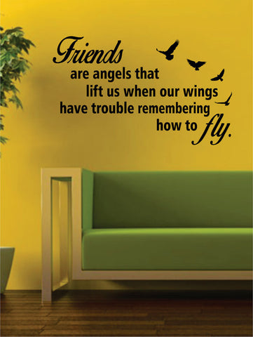 Friends Are Angels Quote Decal Sticker Wall Vinyl Decor Art - boop decals - vinyl decal - vinyl sticker - decals - stickers - wall decal - vinyl stickers - vinyl decals