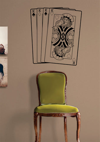 Kings Playing Cards Drinking Vegas Design Decal Sticker Wall Vinyl Decor Art - boop decals - vinyl decal - vinyl sticker - decals - stickers - wall decal - vinyl stickers - vinyl decals