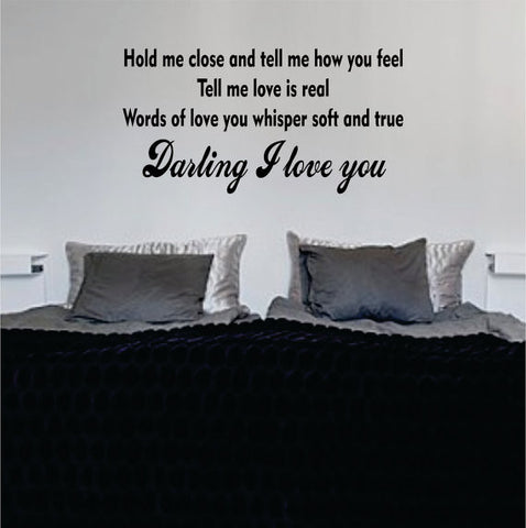 Darling I Love You The Beatles Quote Design Sports Decal Sticker Wall Vinyl - boop decals - vinyl decal - vinyl sticker - decals - stickers - wall decal - vinyl stickers - vinyl decals