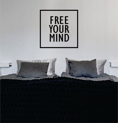 Free Your Mind Simple Square Design Quote Decal Sticker Wall Vinyl Decor Art - boop decals - vinyl decal - vinyl sticker - decals - stickers - wall decal - vinyl stickers - vinyl decals