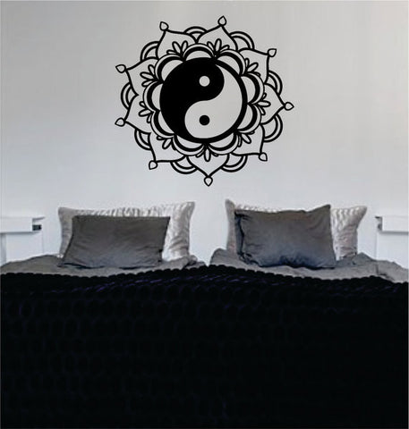 Mandala Yin Yang Decal Sticker Wall Vinyl - boop decals - vinyl decal - vinyl sticker - decals - stickers - wall decal - vinyl stickers - vinyl decals