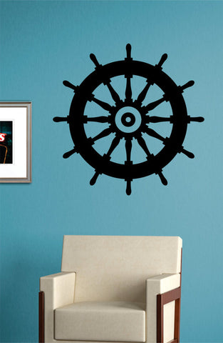 Boat Steering Wheel Nautical Ocean Beach Decal Sticker Wall Vinyl Art Decor - boop decals - vinyl decal - vinyl sticker - decals - stickers - wall decal - vinyl stickers - vinyl decals