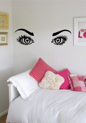 Girls Eyes and Eyebrows Version 1 Beautiful Design Decal Sticker Wall Vinyl Decor Art