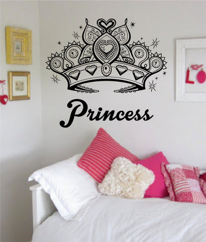 Princess Crown Girl Daughter Design Decal Sticker Wall Vinyl Decor Art