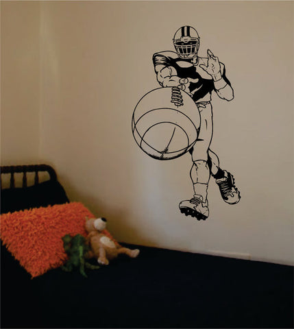 Player Throwing Football Sports Decal Sticker Wall Vinyl