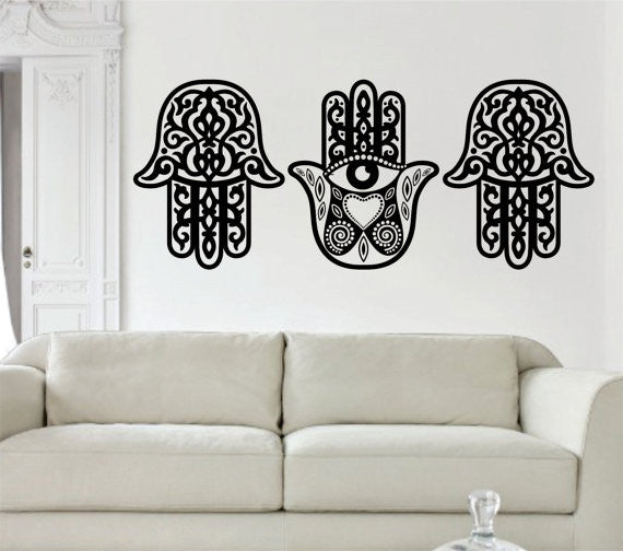 3 Hamsa Hands SPECIAL DEAL Decal Sticker Wall Vinyl – boop decals