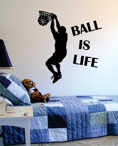 Ball Is Life Version 2 Basketball Court Sports Decal Sticker Wall Vinyl - boop decals - vinyl decal - vinyl sticker - decals - stickers - wall decal - vinyl stickers - vinyl decals