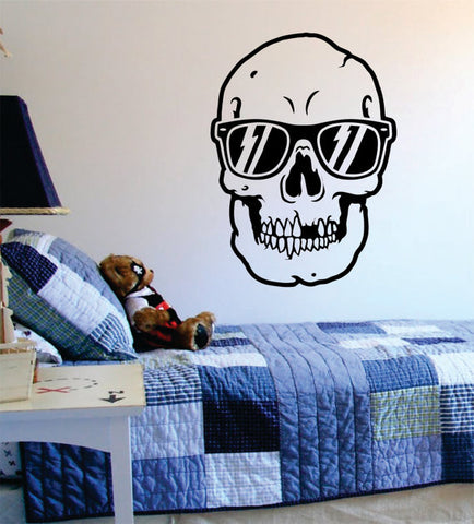 Skull with Sunglasses Art Decal Sticker Wall Vinyl - boop decals - vinyl decal - vinyl sticker - decals - stickers - wall decal - vinyl stickers - vinyl decals