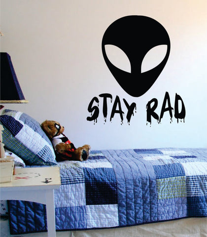 Alien Stay Rad Design Outer Space Decal Sticker Wall Vinyl Art Home Room Decor - boop decals - vinyl decal - vinyl sticker - decals - stickers - wall decal - vinyl stickers - vinyl decals