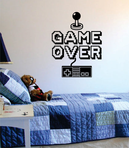 Game Over Version 2 Quote Decal Sticker Wall Vinyl Art Decor - boop decals - vinyl decal - vinyl sticker - decals - stickers - wall decal - vinyl stickers - vinyl decals
