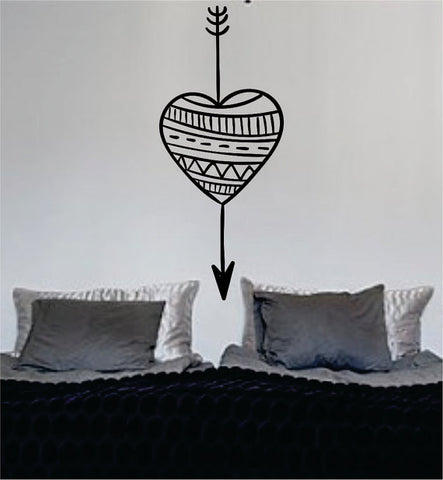 Heart Design with Arrow Design Decal Sticker Wall Vinyl Decor Art