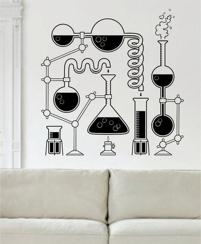 Science Beakers Design Decal Sticker Wall Vinyl Art Home Room Decor