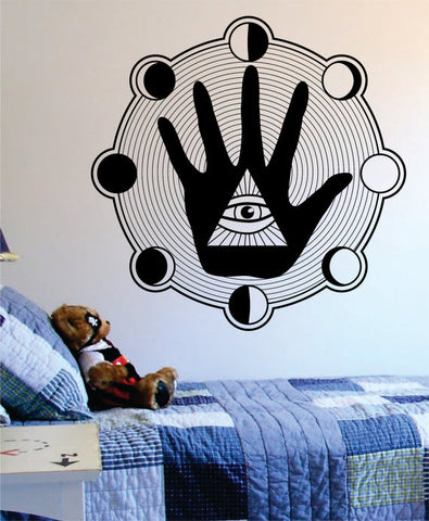All Seeing Eye Hand Moon Phases Illuminati Design Decal Sticker Wall Vinyl Decor Art - boop decals - vinyl decal - vinyl sticker - decals - stickers - wall decal - vinyl stickers - vinyl decals