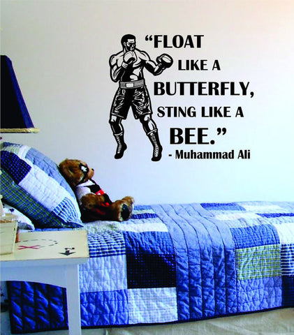 Muhammad Ali Float Like A Butterfly Sting Like A Bee Version 1 Design Sports Decal Sticker Wall Vinyl - boop decals - vinyl decal - vinyl sticker - decals - stickers - wall decal - vinyl stickers - vinyl decals