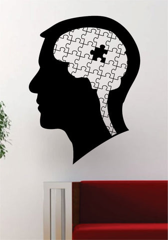 Puzzle Head Design Decal Sticker Wall Vinyl Decor Art