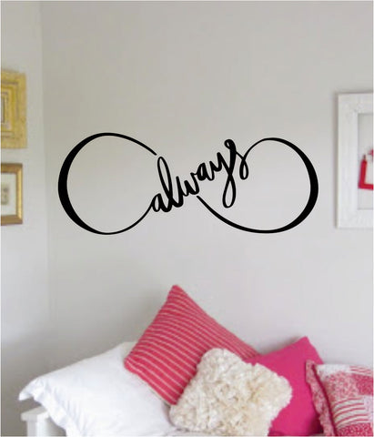 Infinity Always Wall Decal Sticker Bedroom Room Art Vinyl Home Decor Teen Kids Infinite Love Nursery Tattoo