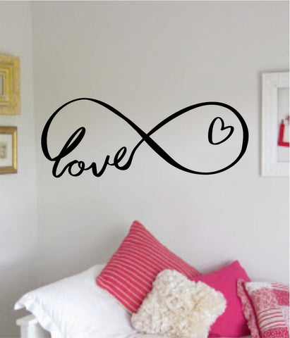 Infinity Love V4 Wall Decal Sticker Bedroom Room Art Vinyl Home Decor Teen Kids Infinite Nursery Tattoo