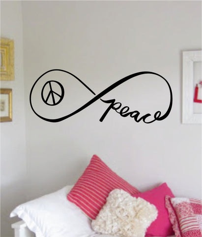 Infinity Peace Wall Decal Sticker Bedroom Room Art Vinyl Home Decor Teen Kids Infinite Nursery Tattoo Love