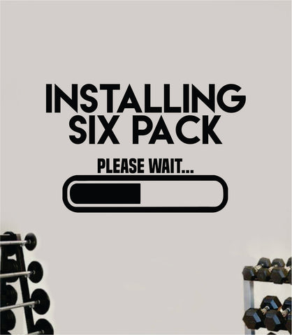 Installing Six Pack Decal Sticker Wall Vinyl Art Wall Bedroom Room Home Decor Inspirational Motivational Teen Sports Gym Fitness Health Beast