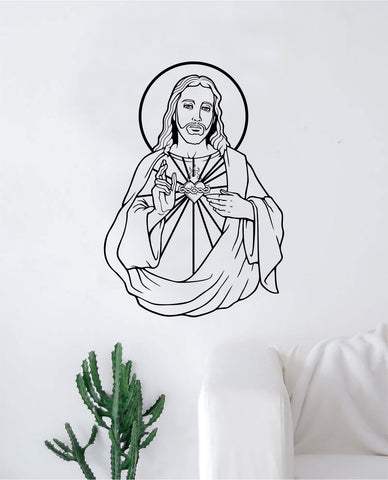 Jesus Christ Decal Sticker Wall Vinyl Art Home Decor Inspirational Kids Nursery Teen Religious God Chuch